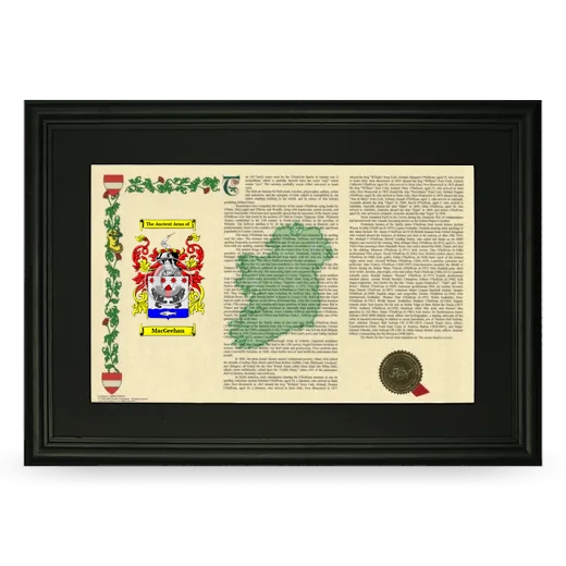 MacGeehan Deluxe Armorial Landscape Framed- Black
