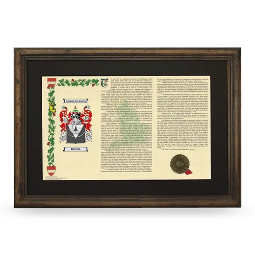 Kerrish Deluxe Armorial Landscape Framed - Brown