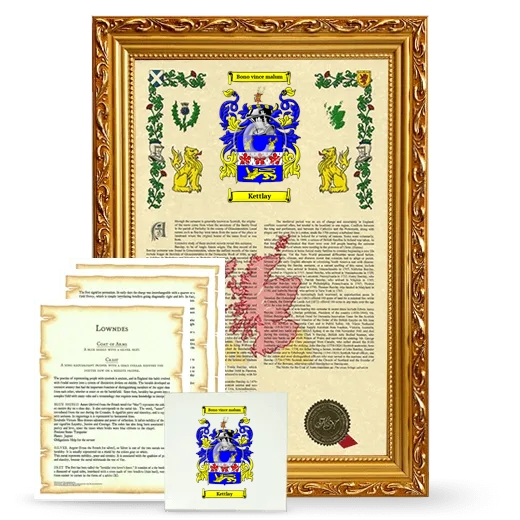 Kettlay Framed Armorial, Symbolism and Large Tile - Gold