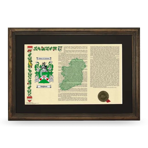 Keighran Deluxe Armorial Landscape Framed - Brown