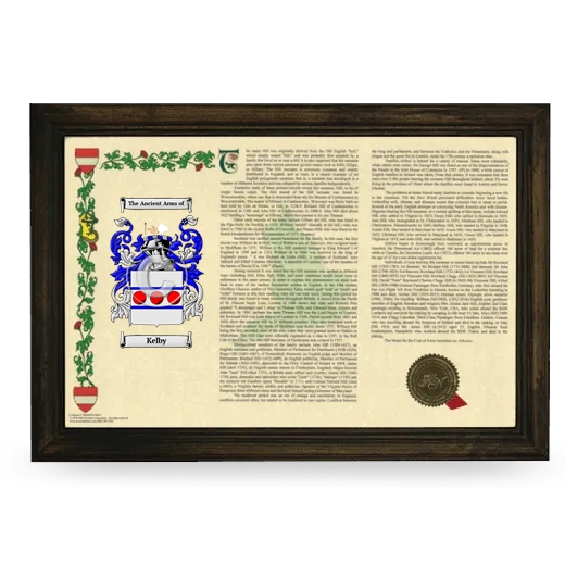 Kelby Armorial Landscape Framed - Brown