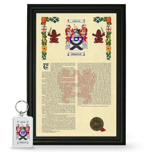 Girkpatreck Framed Armorial History and Keychain - Black