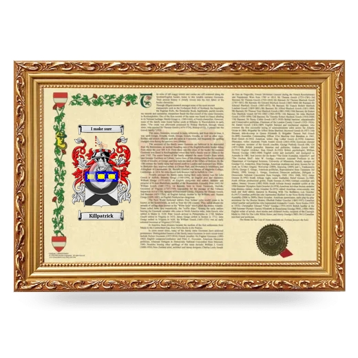 Killpatrick Armorial Landscape Framed - Gold