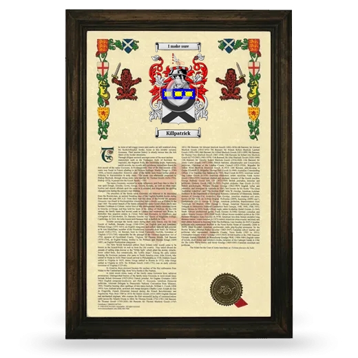 Killpatrick Armorial History Framed - Brown