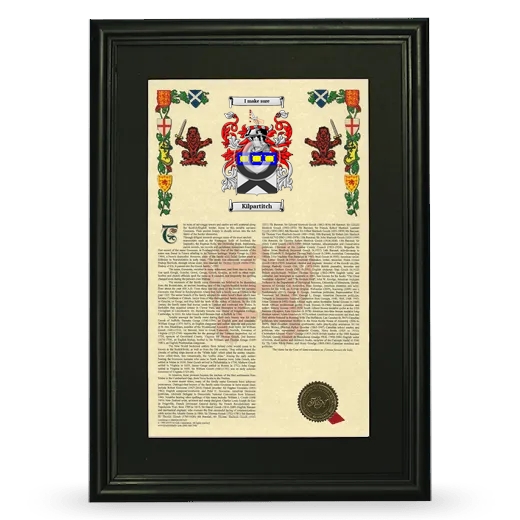 Kilpartitch Deluxe Armorial Framed - Black