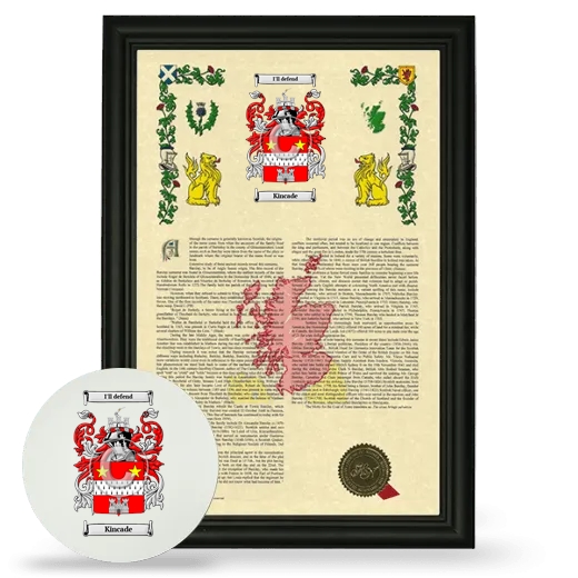 Kincade Framed Armorial History and Mouse Pad - Black