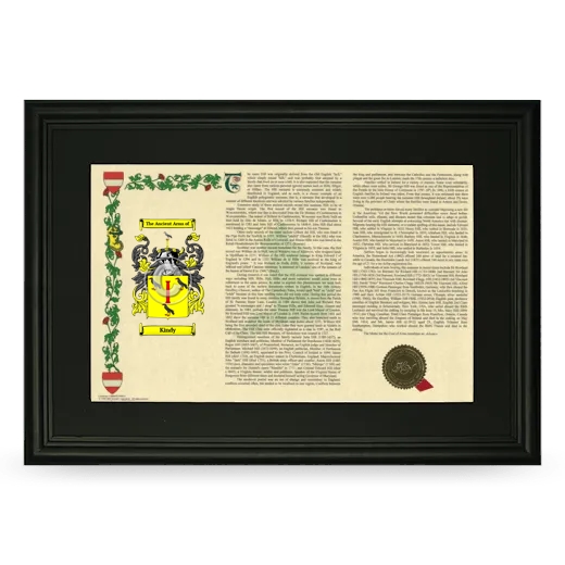 Kindy Deluxe Armorial Landscape Framed- Black