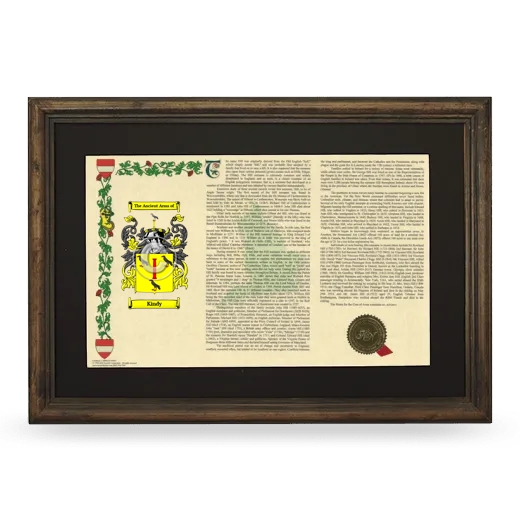 Kindy Deluxe Armorial Landscape Framed - Brown