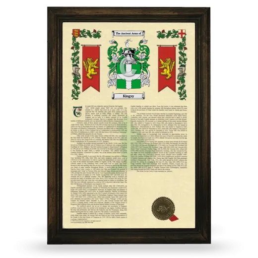 Kingsy Armorial History Framed - Brown
