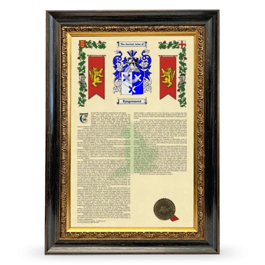 Kyngesment Armorial History Framed - Heirloom