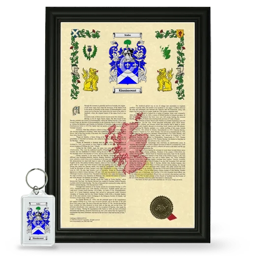 Kinnimount Framed Armorial History and Keychain - Black