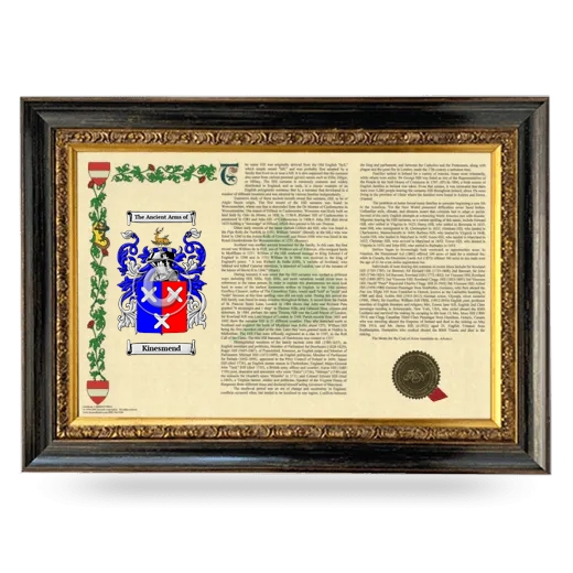 Kinesmend Armorial Landscape Framed - Heirloom