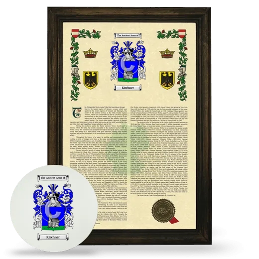 Kirchner Framed Armorial History and Mouse Pad - Brown