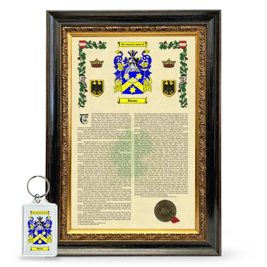 Kirrnn Framed Armorial History and Keychain - Heirloom