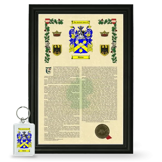 Kirrns Framed Armorial History and Keychain - Black