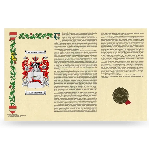 Kirschbaum Armorial History Landscape Style