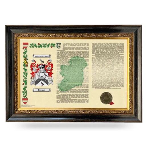 Kyrvant Armorial Landscape Framed - Heirloom