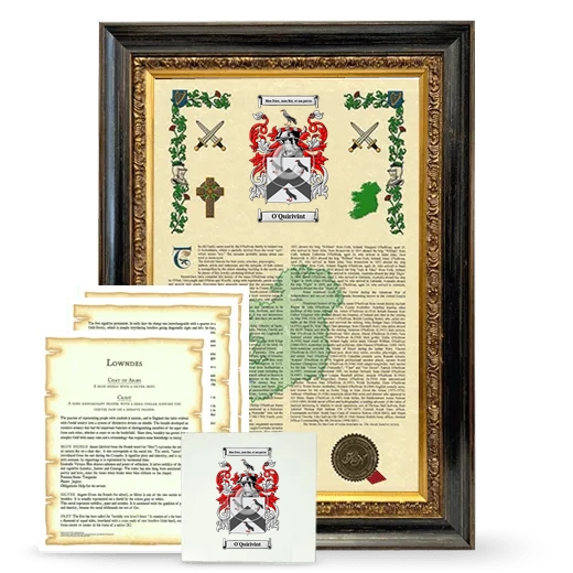 O'Quirivint Framed Armorial, Symbolism and Large Tile - Heirloom