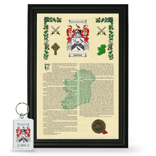 Quirivind Framed Armorial History and Keychain - Black