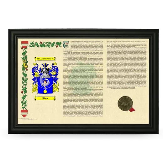 Klaes Armorial Landscape Framed - Black