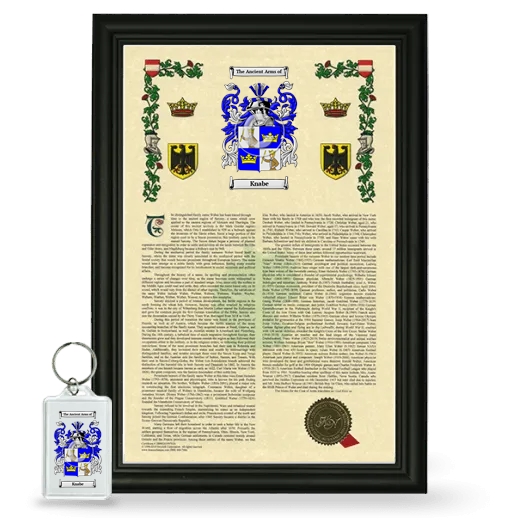 Knabe Framed Armorial History and Keychain - Black