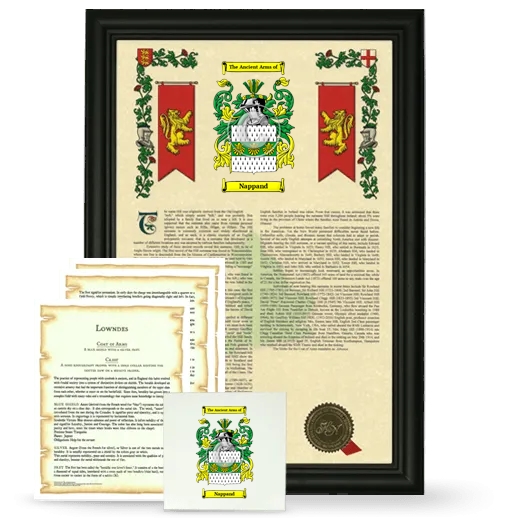 Nappand Framed Armorial, Symbolism and Large Tile - Black