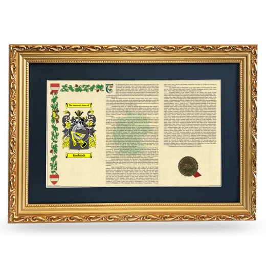 Knobloch Deluxe Armorial Landscape Framed - Gold