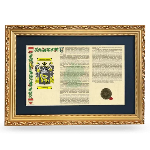 Niebling Deluxe Armorial Landscape Framed - Gold