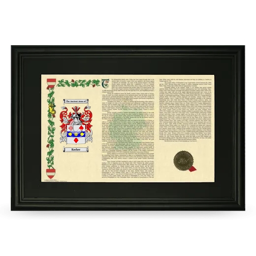 Kocher Deluxe Armorial Landscape Framed- Black