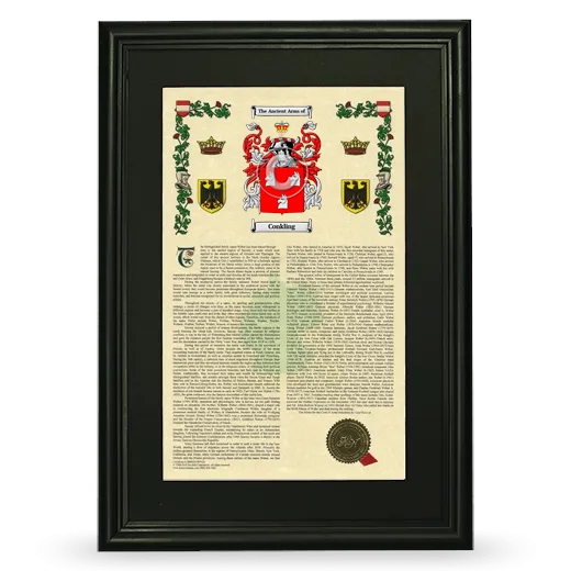 Conkling Deluxe Armorial Framed - Black