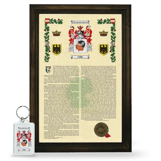 Cobin Framed Armorial History and Keychain - Brown