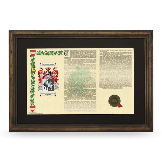 Kopfer Deluxe Armorial Landscape Framed - Brown