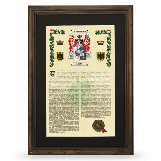 Kopfer Deluxe Armorial Framed - Brown