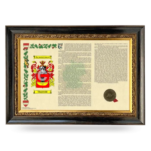 Chayewski Armorial Landscape Framed - Heirloom