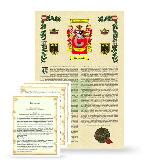 Hotowitzki Armorial History and Symbolism package