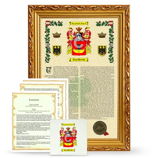 Kocyelkovski Framed Armorial, Symbolism and Large Tile - Gold