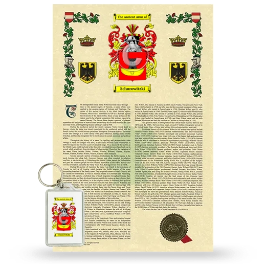 Schurowitzki Armorial History and Keychain Package