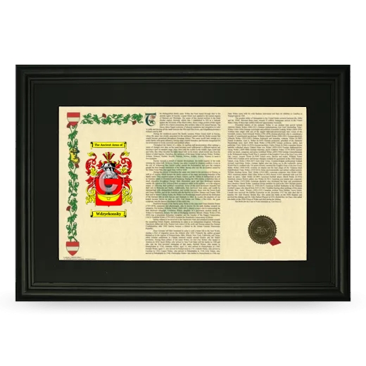 Wdzyekonsky Deluxe Armorial Landscape Framed- Black