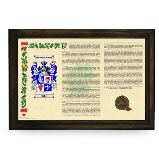 Karber Armorial Landscape Framed - Brown