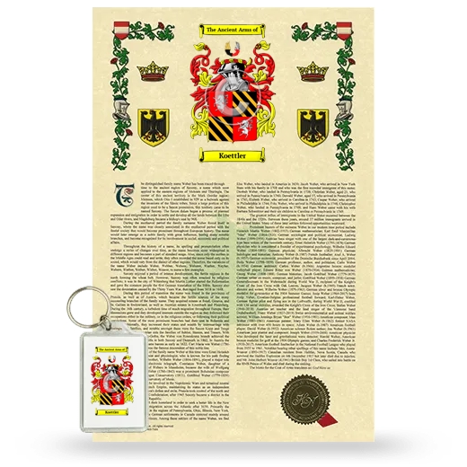 Koettler Armorial History and Keychain Package