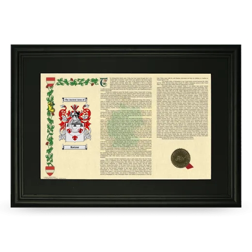 Kotzur Deluxe Armorial Landscape Framed- Black