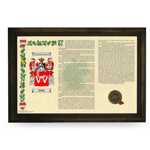 Kofahl Armorial Landscape Framed - Brown