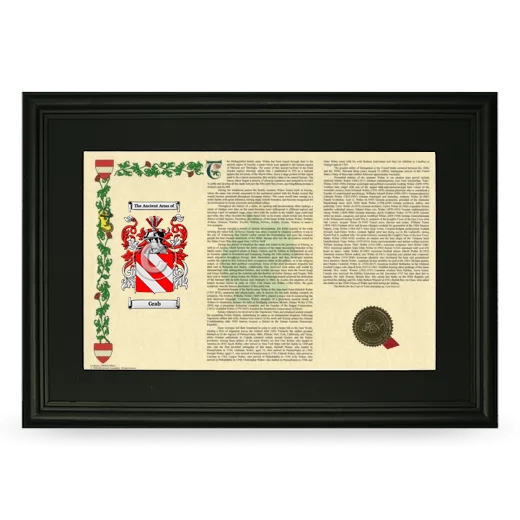 Grab Deluxe Armorial Landscape Framed- Black