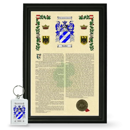 Kracker Framed Armorial History and Keychain - Black