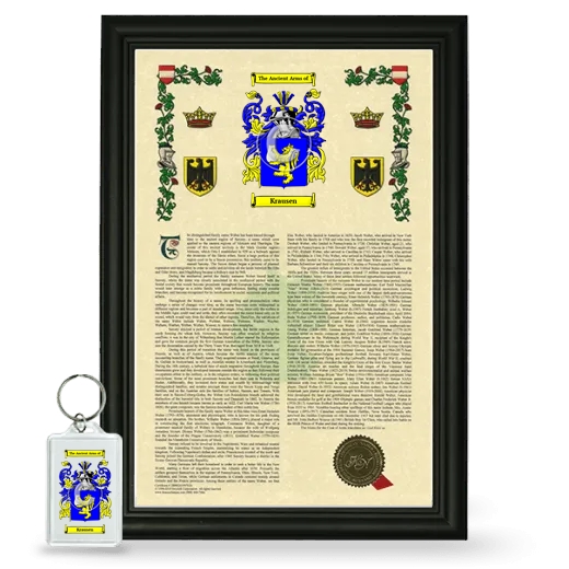 Krausen Framed Armorial History and Keychain - Black