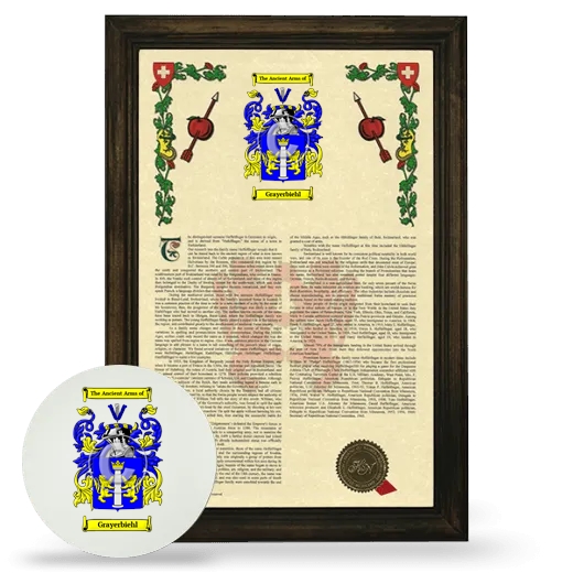 Grayerbiehl Framed Armorial History and Mouse Pad - Brown