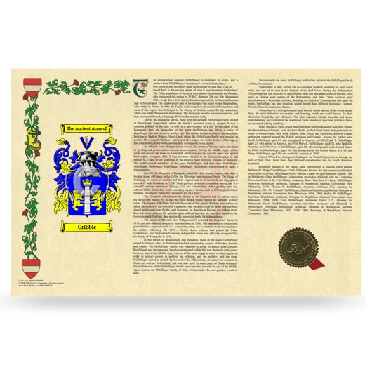 Gribble Armorial History Landscape Style