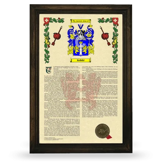 Keibihl Armorial History Framed - Brown