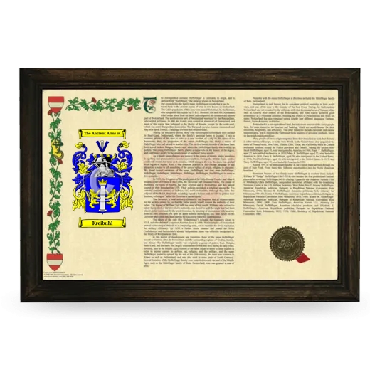 Kreibuhl Armorial Landscape Framed - Brown