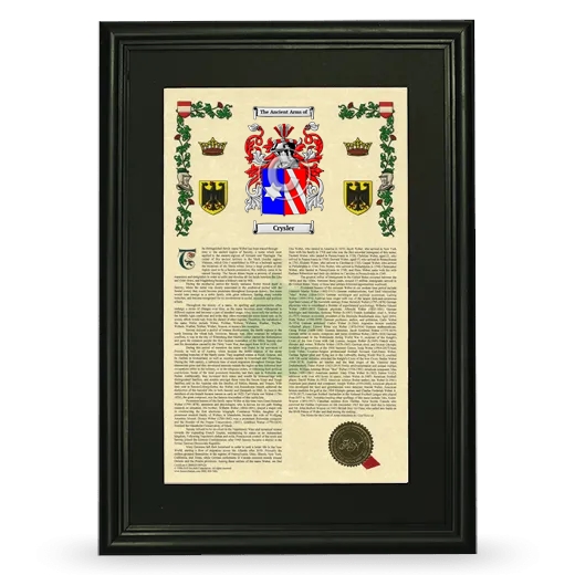 Crysler Deluxe Armorial Framed - Black